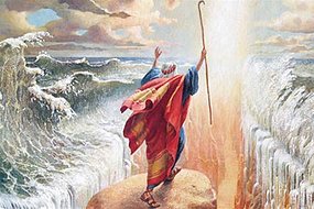 Mozė perskiria Raudonąją jūrą